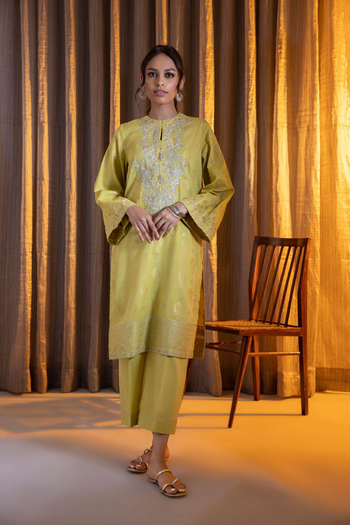 Sapphire- 2 Piece - Embroidered Jacquard Suit