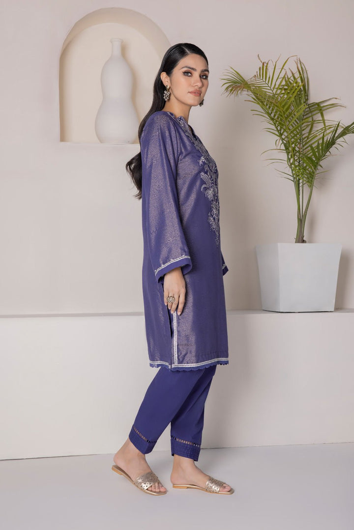 Sapphire-2 Piece - Embroidered Jacquard Suit