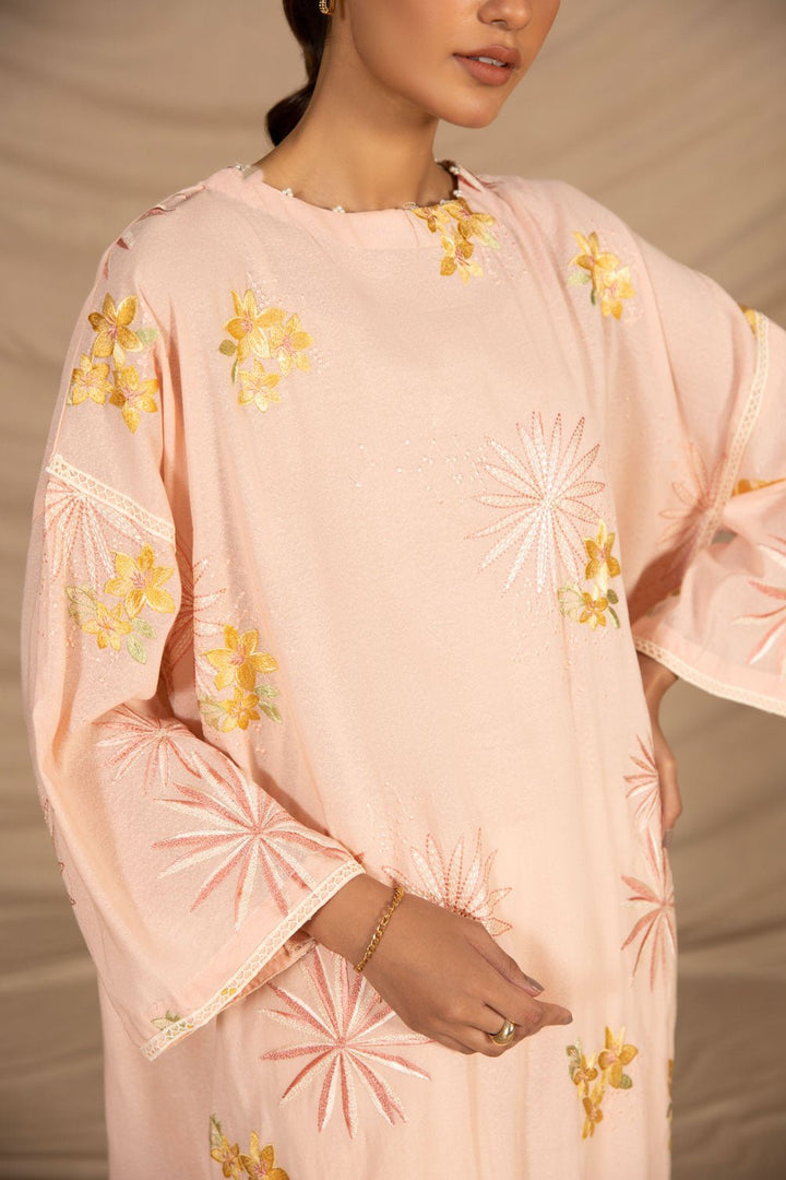 Sapphire- Embroidered Karandi Shirt