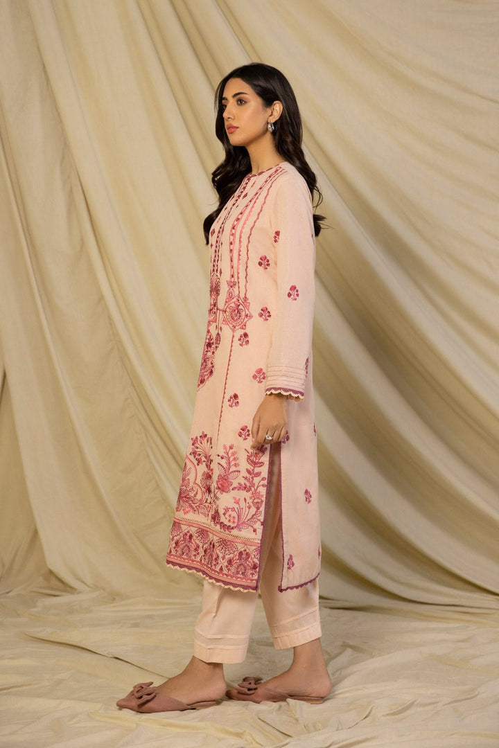 Sapphire- Embroidered Karandi Shirt