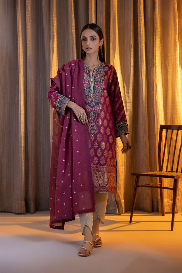 Sapphire- 2 Piece - Embroidered Jacquard Suit