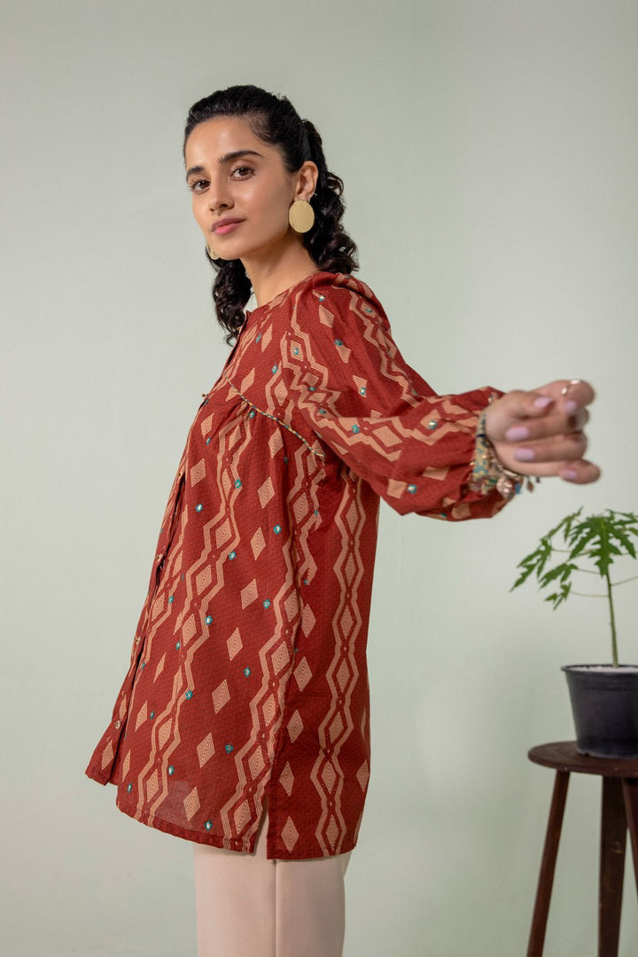 Sapphire- Embroidered Lawn Kurti