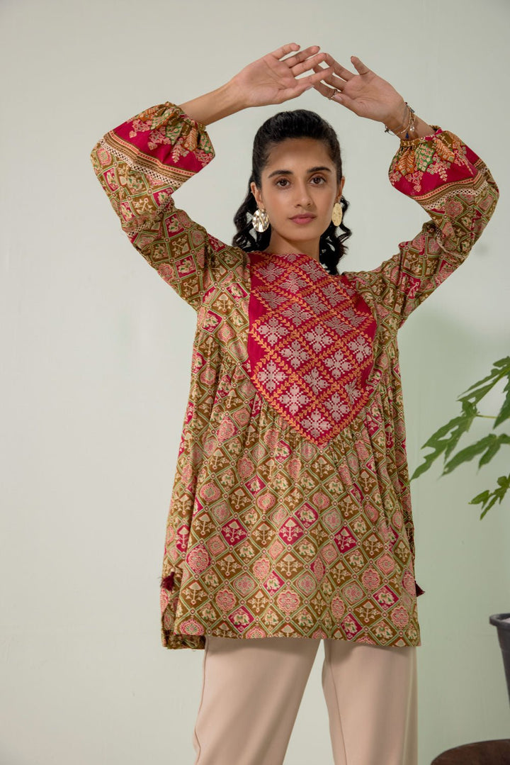 Sapphire- Embroidered Lawn Kurti