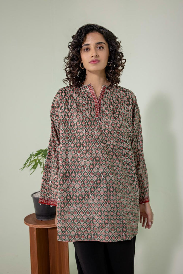 Sapphire- Embroidered Lawn Kurti