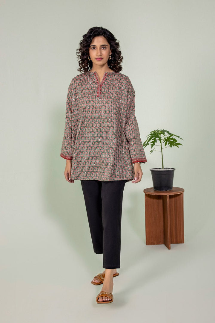 Sapphire- Embroidered Lawn Kurti