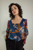 Sapphire- Embroidered Lawn Top