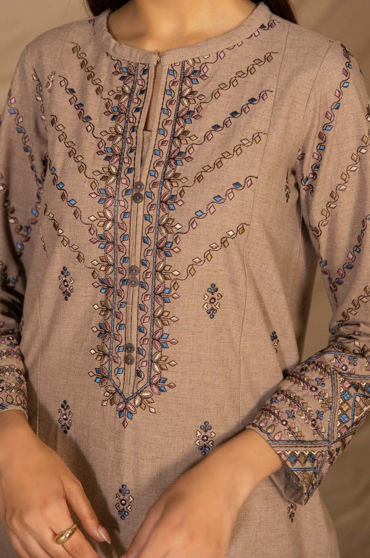 Sapphire- Embroidered Mélange Shirt