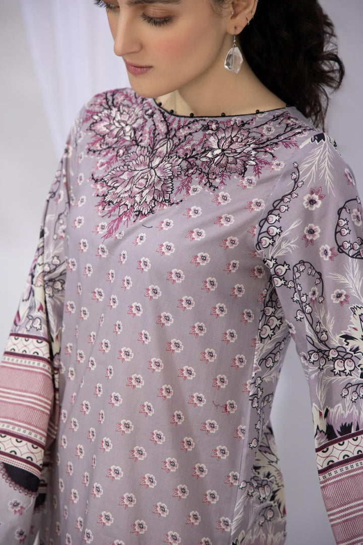 Sapphire- Embroidered Lawn Shirt