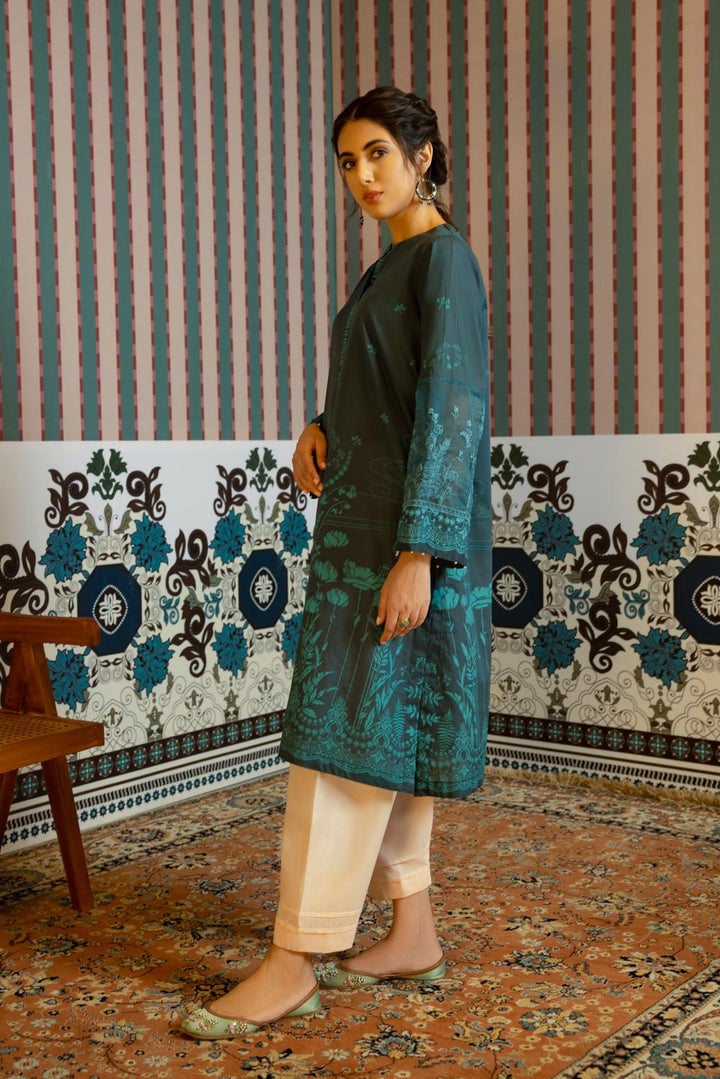 Sapphire- Embroidered Lawn Shirt