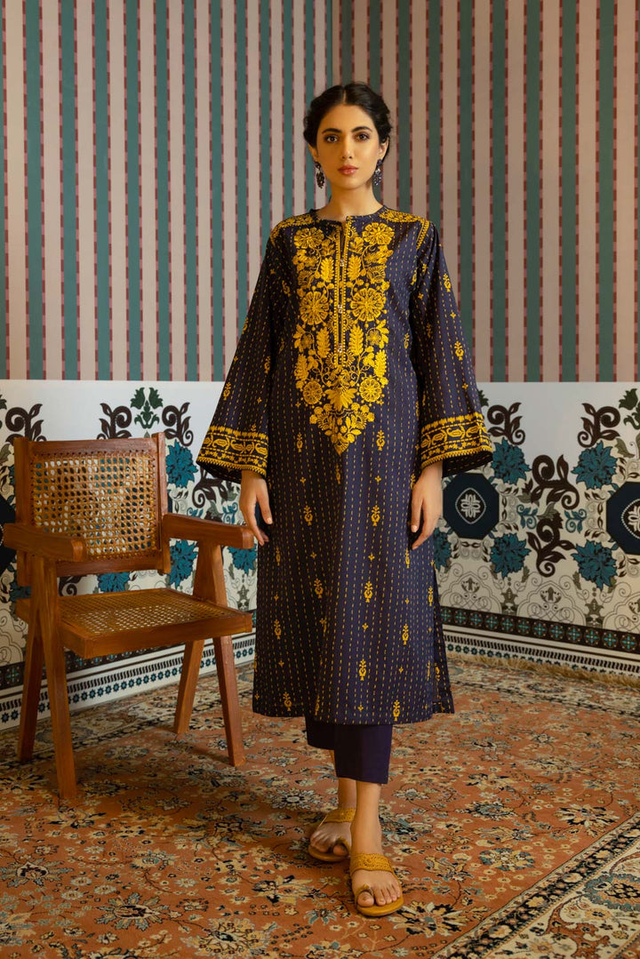 Sapphire- Embroidered Lawn Shirt