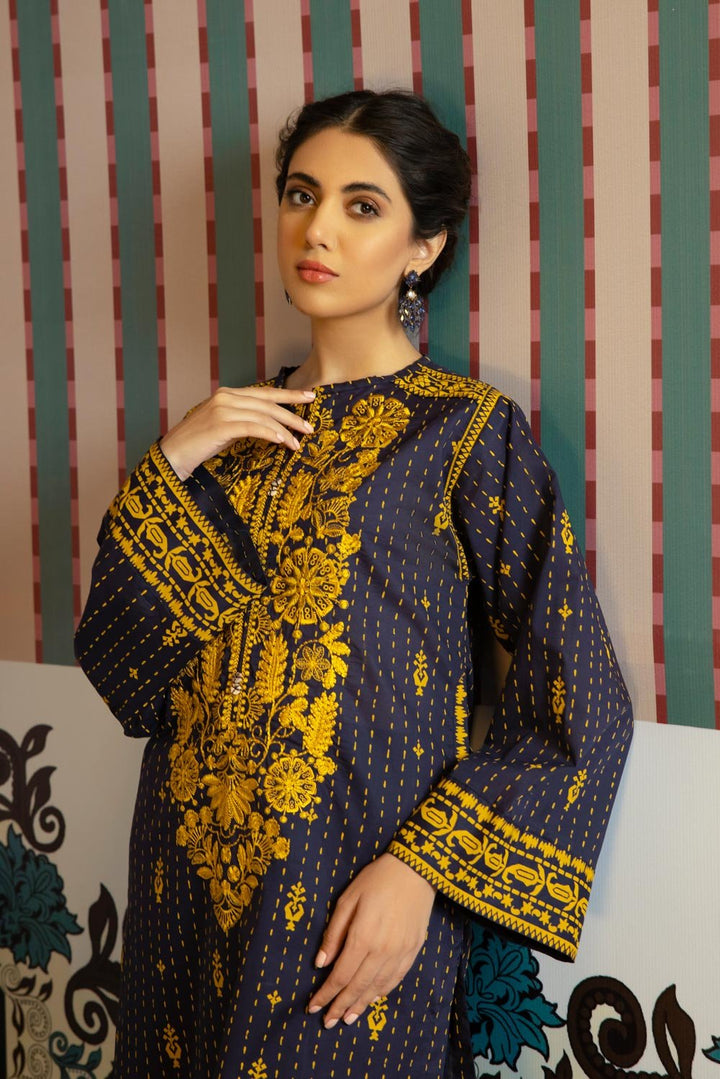 Sapphire- Embroidered Lawn Shirt