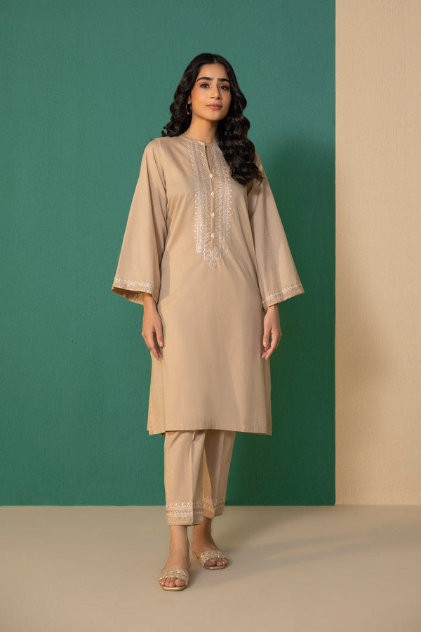 Sapphire- 2 Piece - Embroidered Cotton Suit