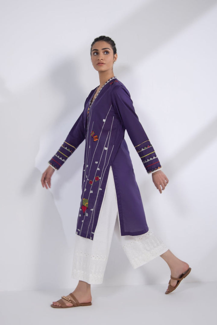 Sapphire- Embroidered Lawn Shirt