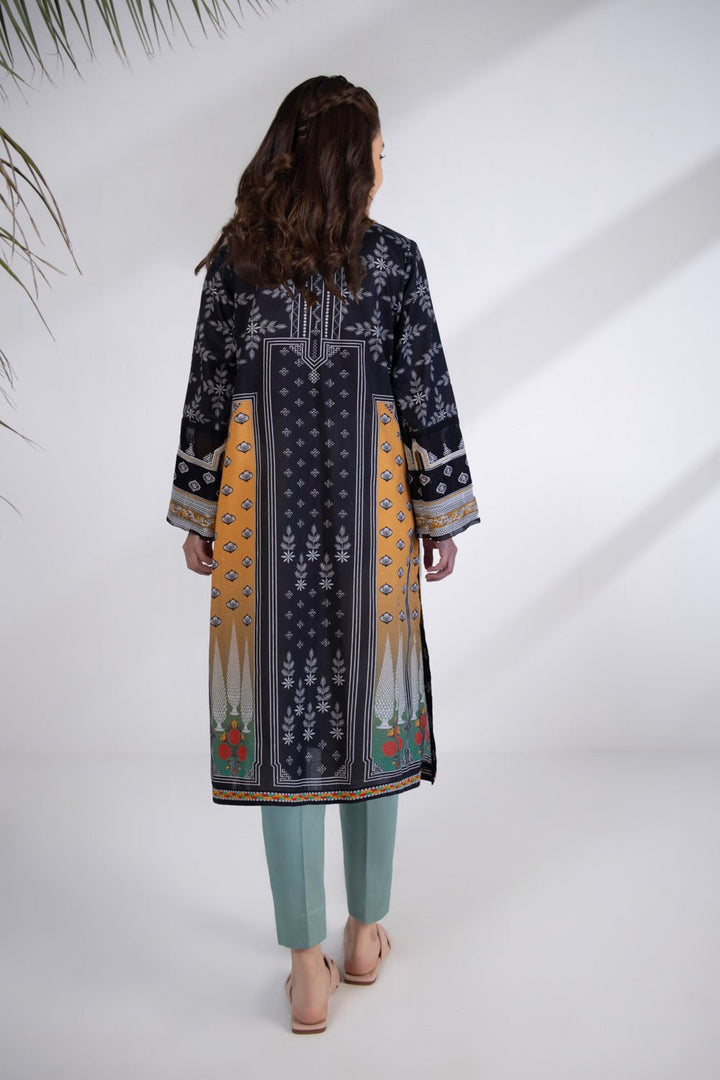 Sapphire-Embroidered Lawn Shirt