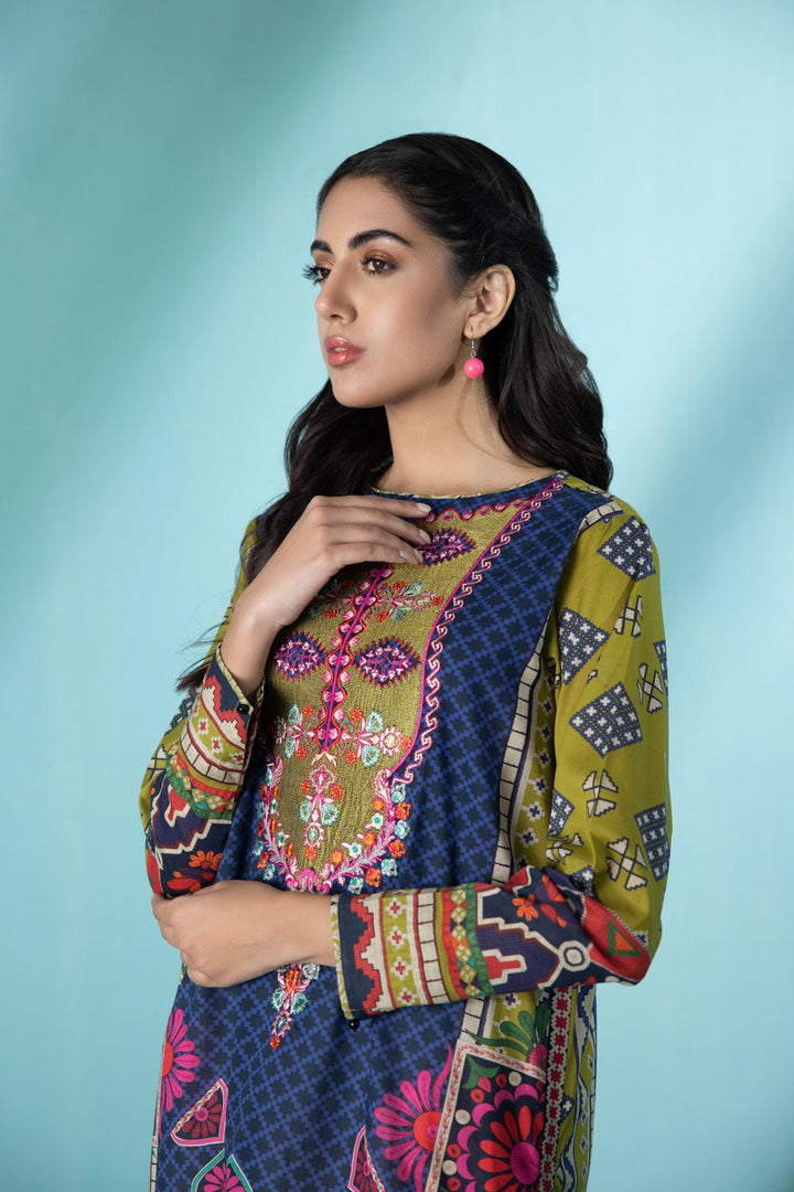 Sapphire- Embroidered Lawn Shirt