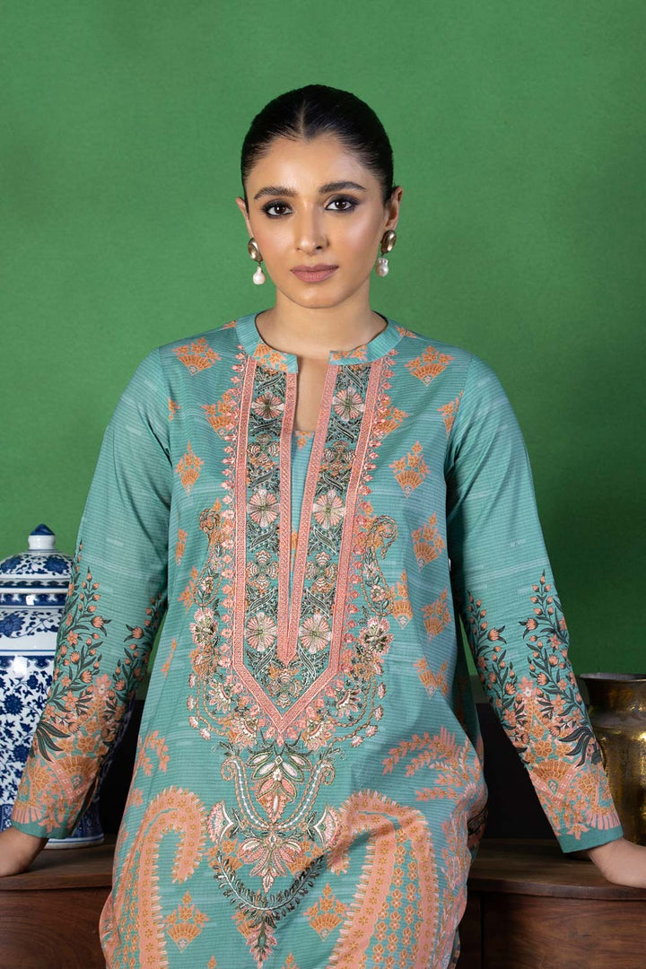 Sapphire- Embroidered Lawn Shirt