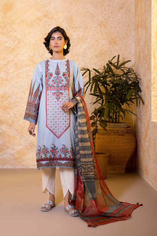 Sapphire- 2 Piece - Embroidered Cotton Suit