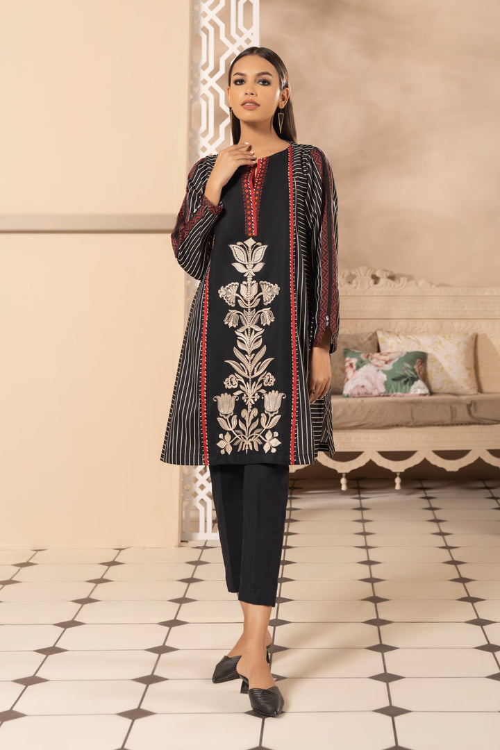 Sapphire- Embroidered Cotton Satin Suit