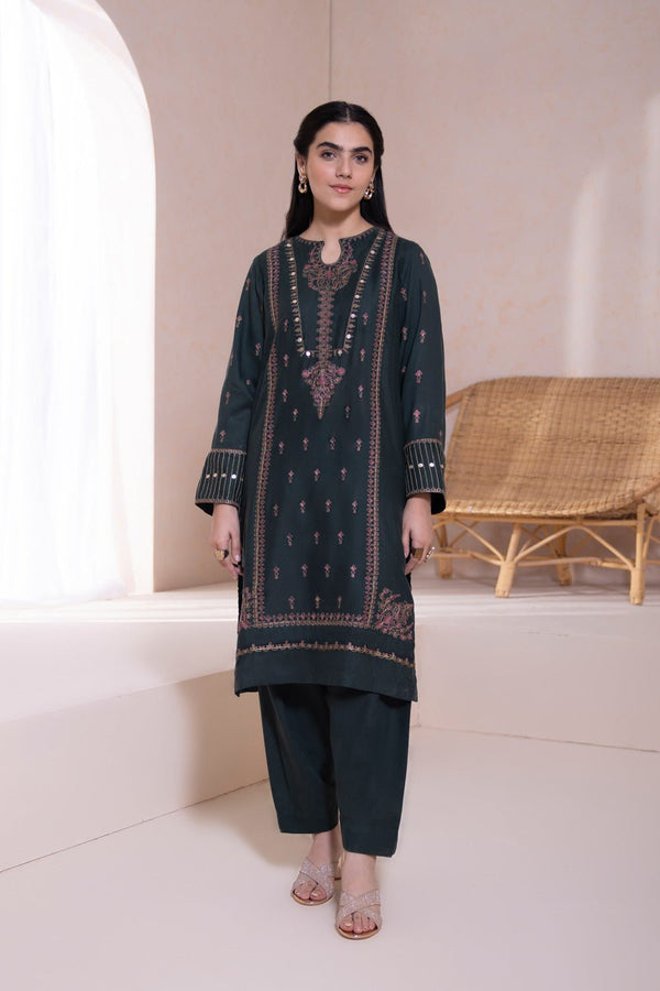 Sapphire- 2 Piece - Embroidered Khaddar Suit