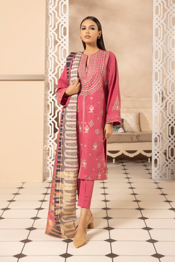 Sapphire- Embroidered Cotton Suit