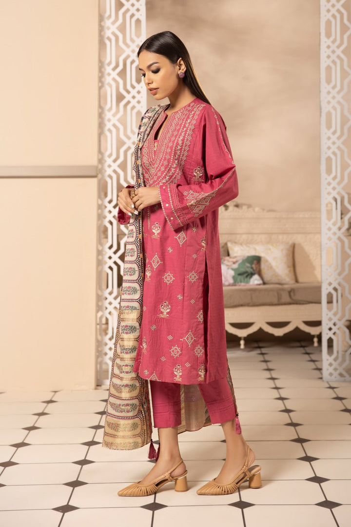 Sapphire- Embroidered Cotton Suit