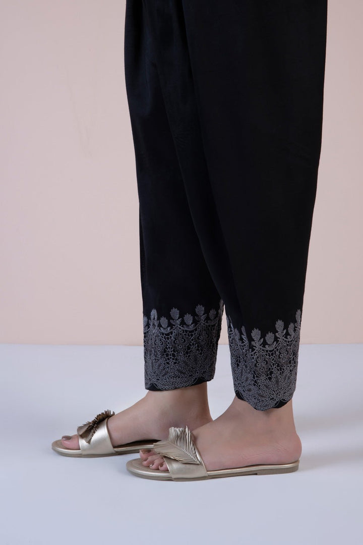 Sapphire- Embroidered Raw Silk Shalwar