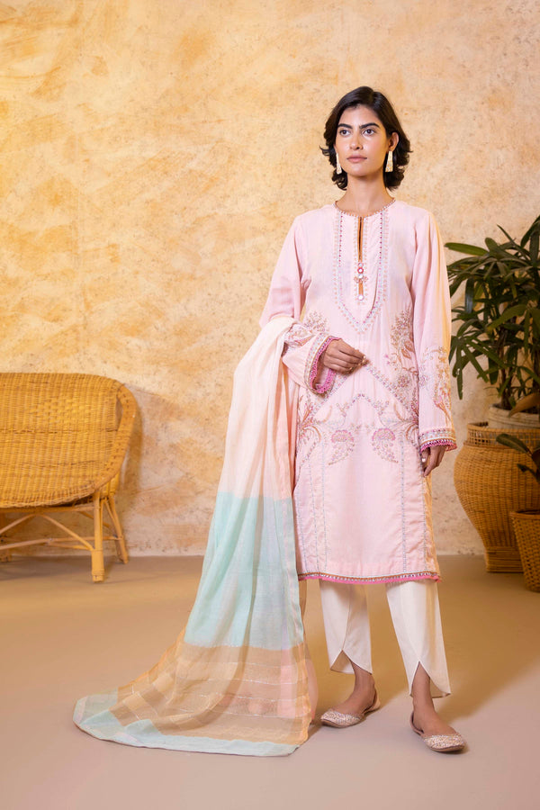 Sapphire- 2 Piece - Embroidered Karandi Suit