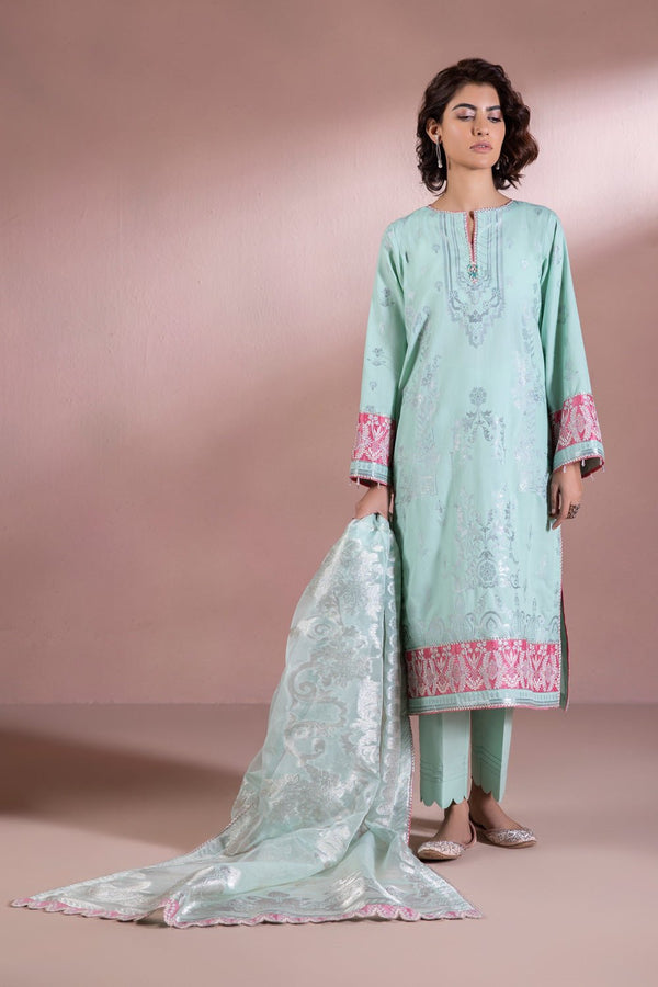 Sapphire- Embroidered Jacquard Suit