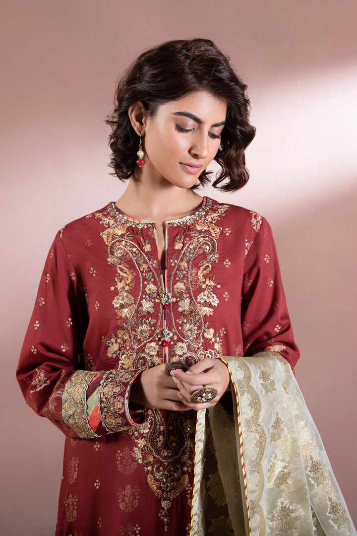 Sapphire- Embroidered Jacquard Suit