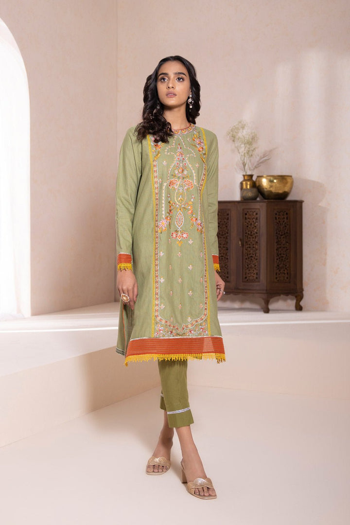 Sapphire- Embroidered Zari Khaddar Shirt