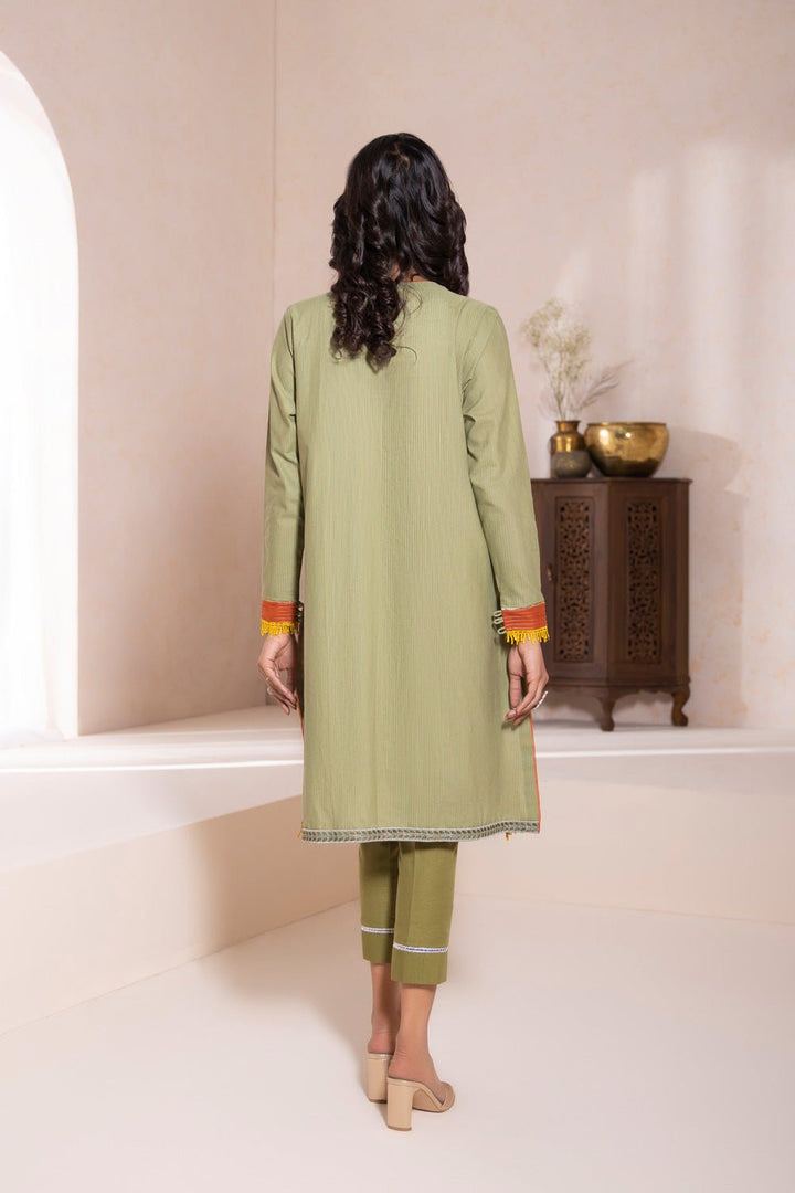 Sapphire- Embroidered Zari Khaddar Shirt