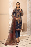 Sapphire Embroidered Net Suit