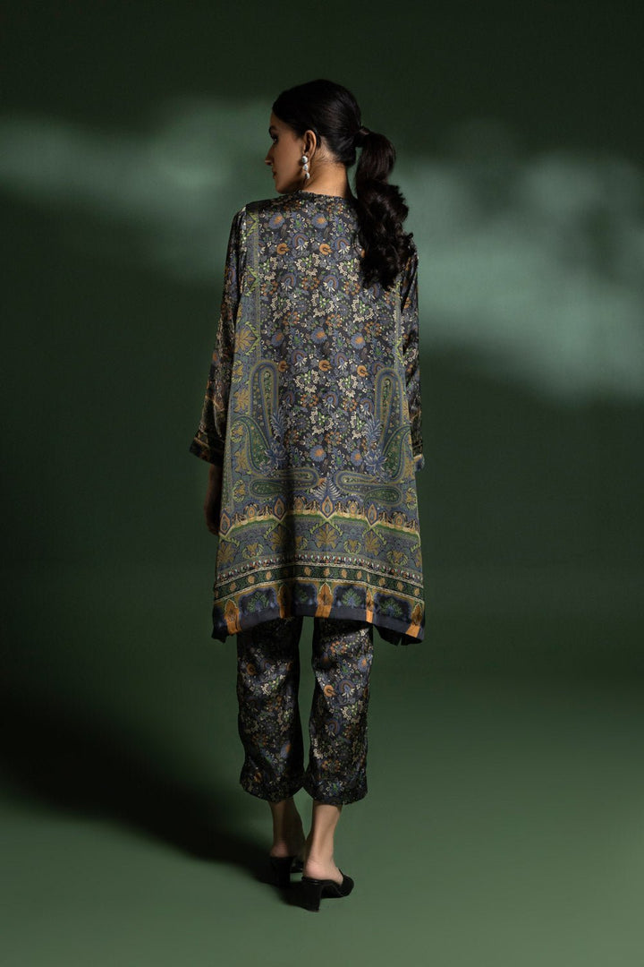 Sapphire- 2 Piece - Printed Silk Suit