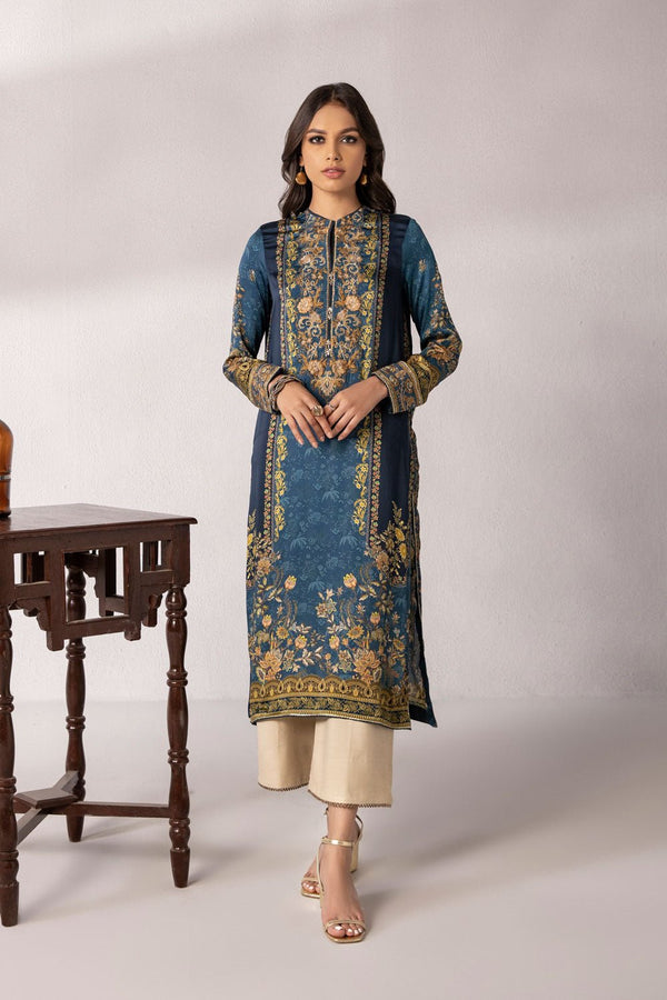 Sapphire- Embroidered Silk Shirt