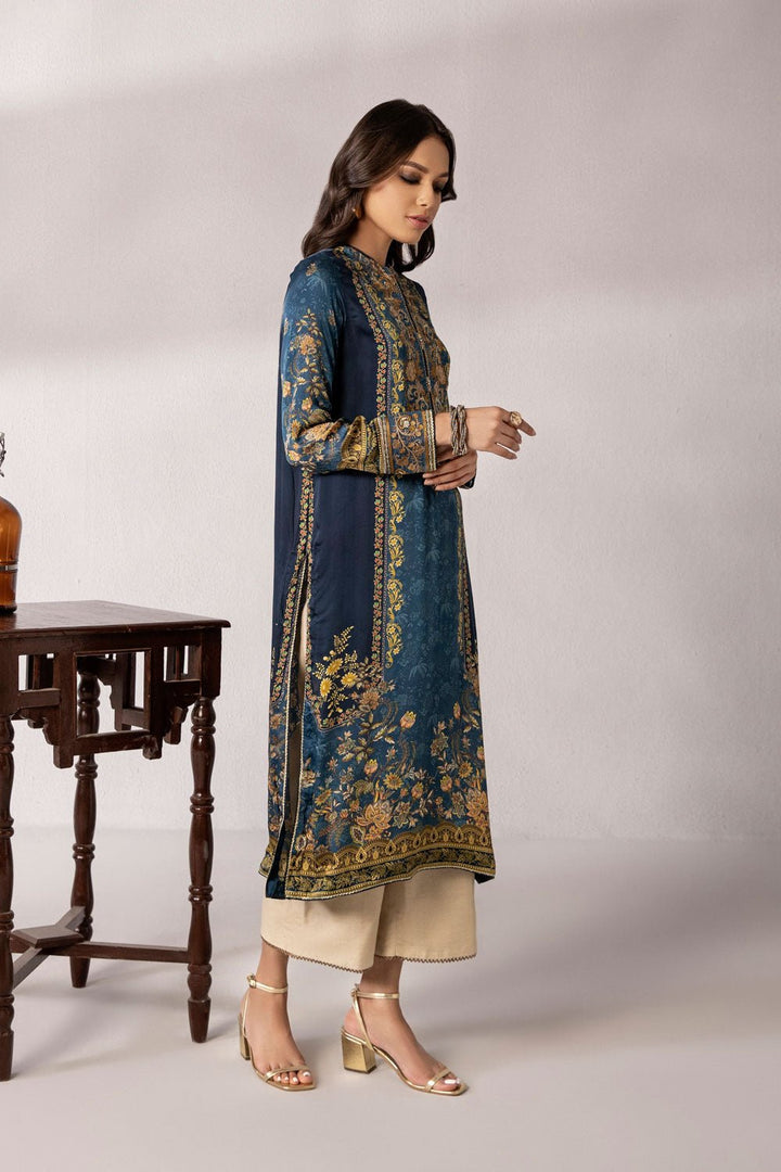 Sapphire- Embroidered Silk Shirt