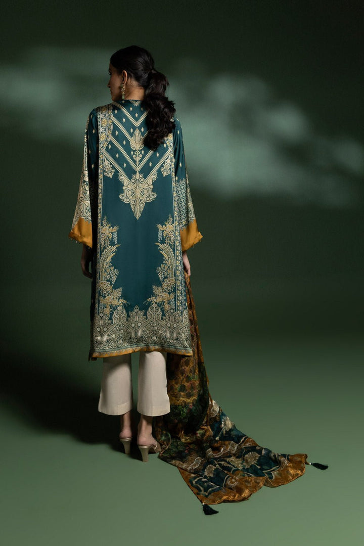 Sapphire- 2 Piece - Embroidered Silk Suit