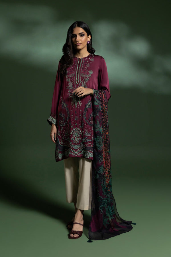 Sapphire- 2 Piece - Embroidered Blended Suit