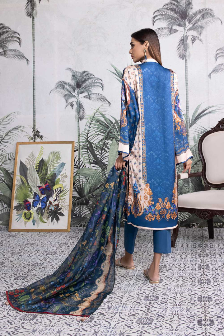 Sapphire- 2 Piece - Printed Silk Suit