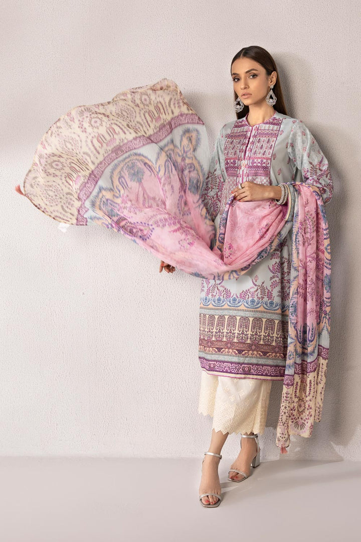 Sapphire- 2 Piece - Embroidered Silk Suit