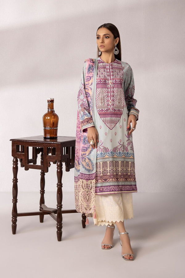 Sapphire- 2 Piece - Embroidered Silk Suit