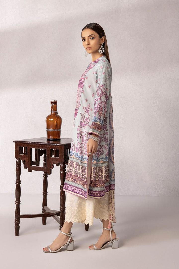 Sapphire- 2 Piece - Embroidered Silk Suit