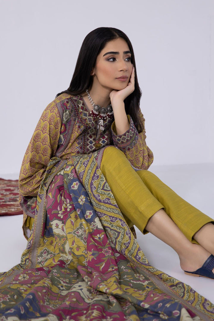 Sapphire- 2 Piece - Embroidered Khaddar Suit