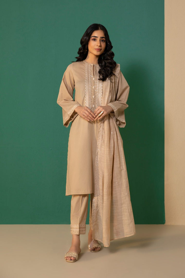 Sapphire- 2 Piece - Embroidered Cotton Suit