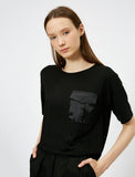 KOTON - WOMEN TSHIRT SS BLACK by KOTON priced at #price# | Bagallery Deals