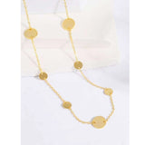 Shein - 18K Gold Plated Disc Decor Necklace