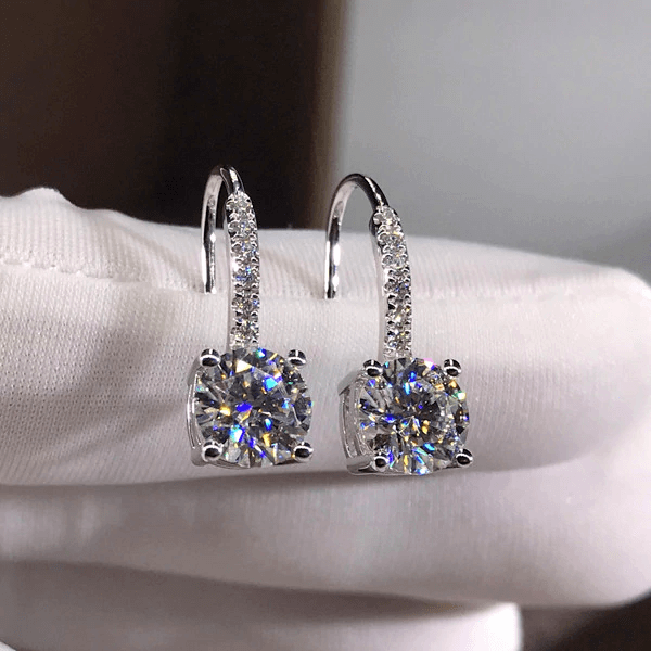 Zardi- AAA Zircon - Drop Earring For Women - Silver - AE134