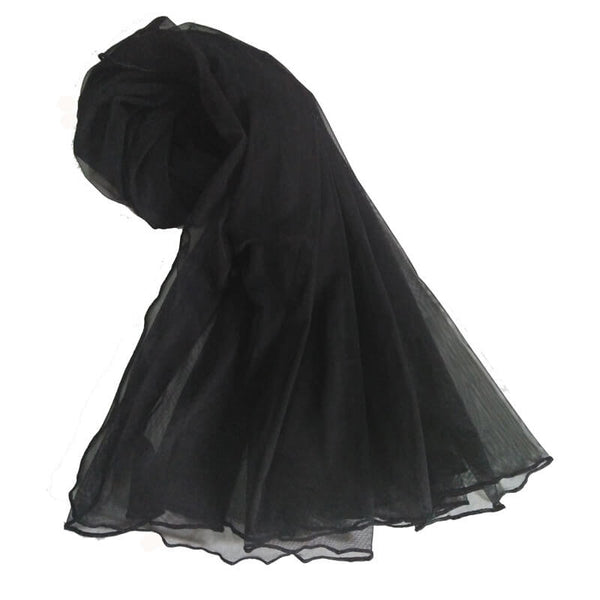 Zardi- Net Dupatta - Black  - ZD02