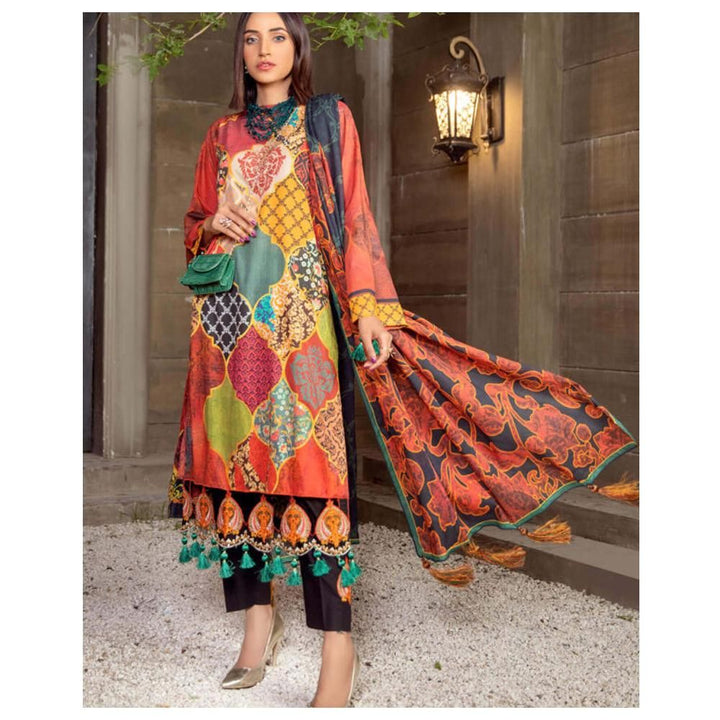 Raizel – 3 Piece Embroidered Unstitched Lawn