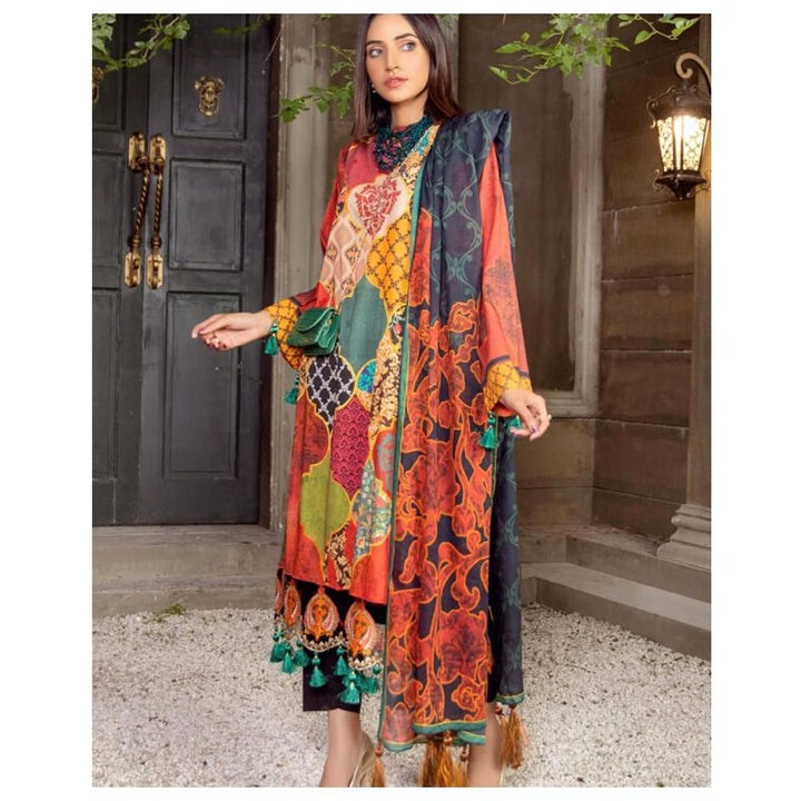 Raizel – 3 Piece Embroidered Unstitched Lawn