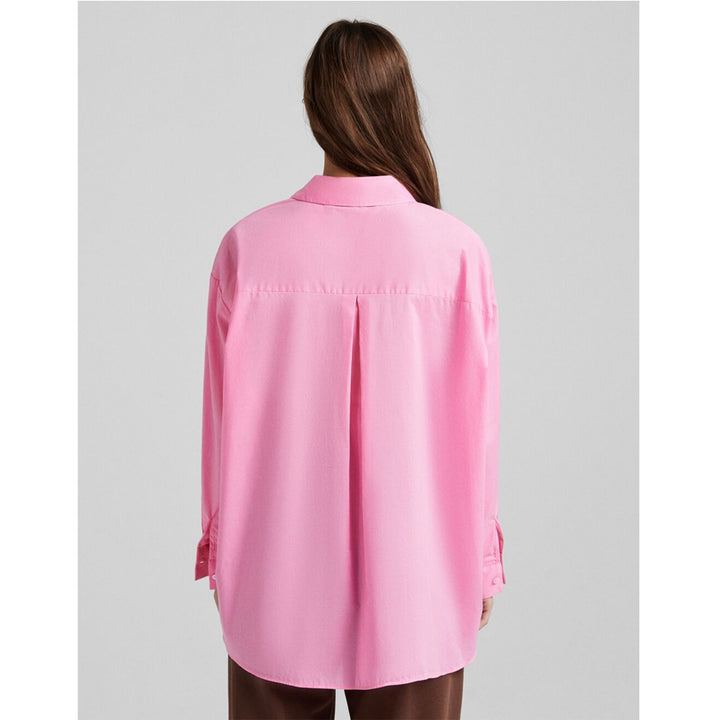 Bershka- Long-Sleeved Oversized Shirt with Pocket